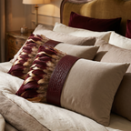 The Sanderé Handmade Embellished Croc Plume Decorative Pillow