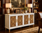 The Sanderé Imperial Bloom Cabinet | Hand-Finished Ornate Floral Accent Cabinet
