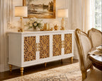 The Sanderé Imperial Bloom Cabinet | Hand-Finished Ornate Floral Accent Cabinet