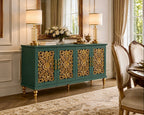The Sanderé Imperial Bloom Cabinet | Hand-Finished Ornate Floral Accent Cabinet