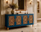 The Sanderé Imperial Bloom Cabinet | Hand-Finished Ornate Floral Accent Cabinet