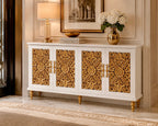 The Sanderé Imperial Bloom Cabinet | Hand-Finished Ornate Floral Accent Cabinet