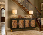 The Sanderé Imperial Bloom Cabinet | Hand-Finished Ornate Floral Accent Cabinet