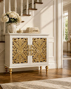 The Sanderé Maison Cabinet | Hand-Finished Hollow Carved Accent Cabinet
