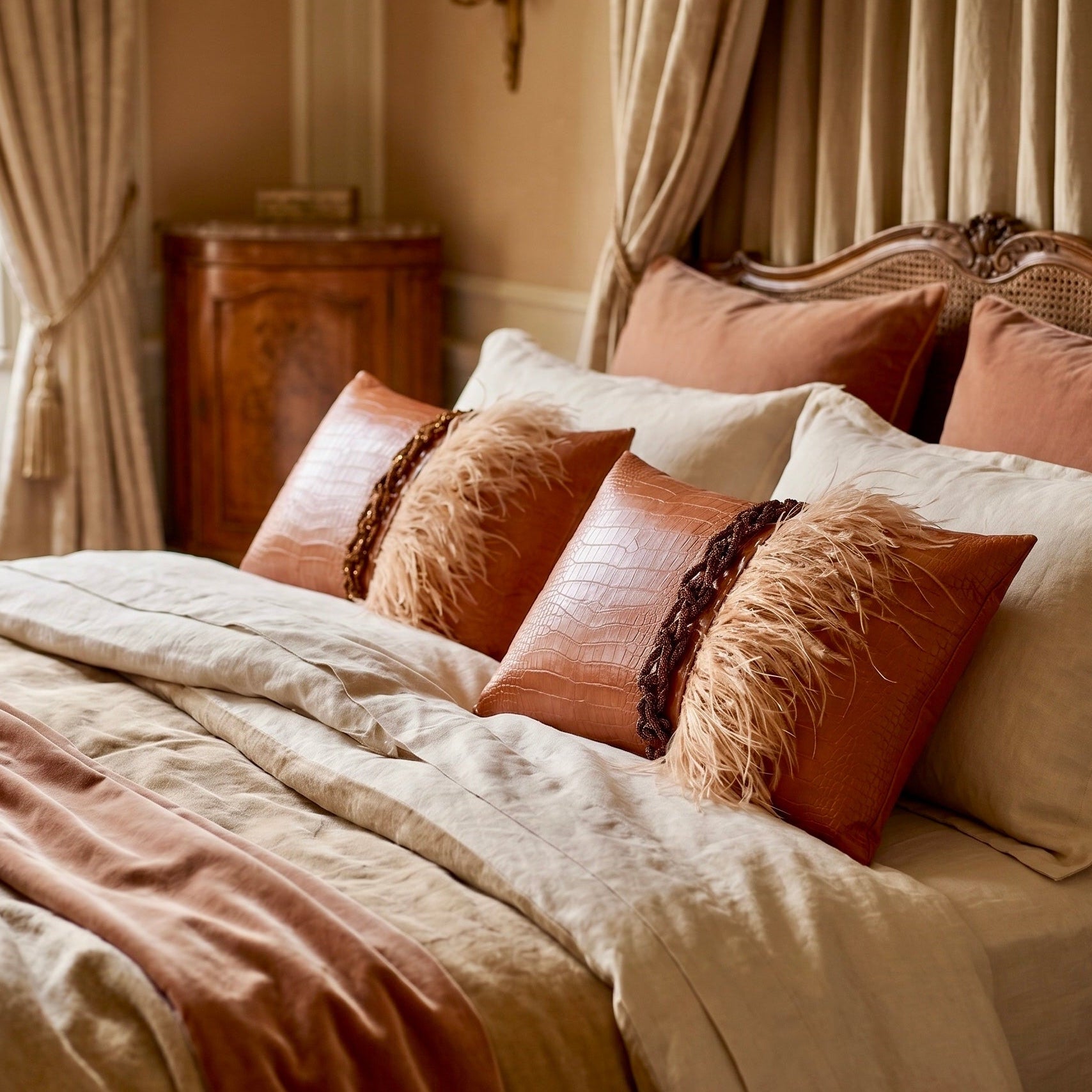 The Sanderé Handmade Plume Decorative Pillow