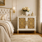 The Sanderé Maison Cabinet | Hand-Finished Hollow Carved Accent Cabinet