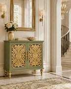 The Sanderé Maison Cabinet | Hand-Finished Hollow Carved Accent Cabinet