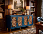 The Sanderé Imperial Bloom Cabinet | Hand-Finished Ornate Floral Accent Cabinet