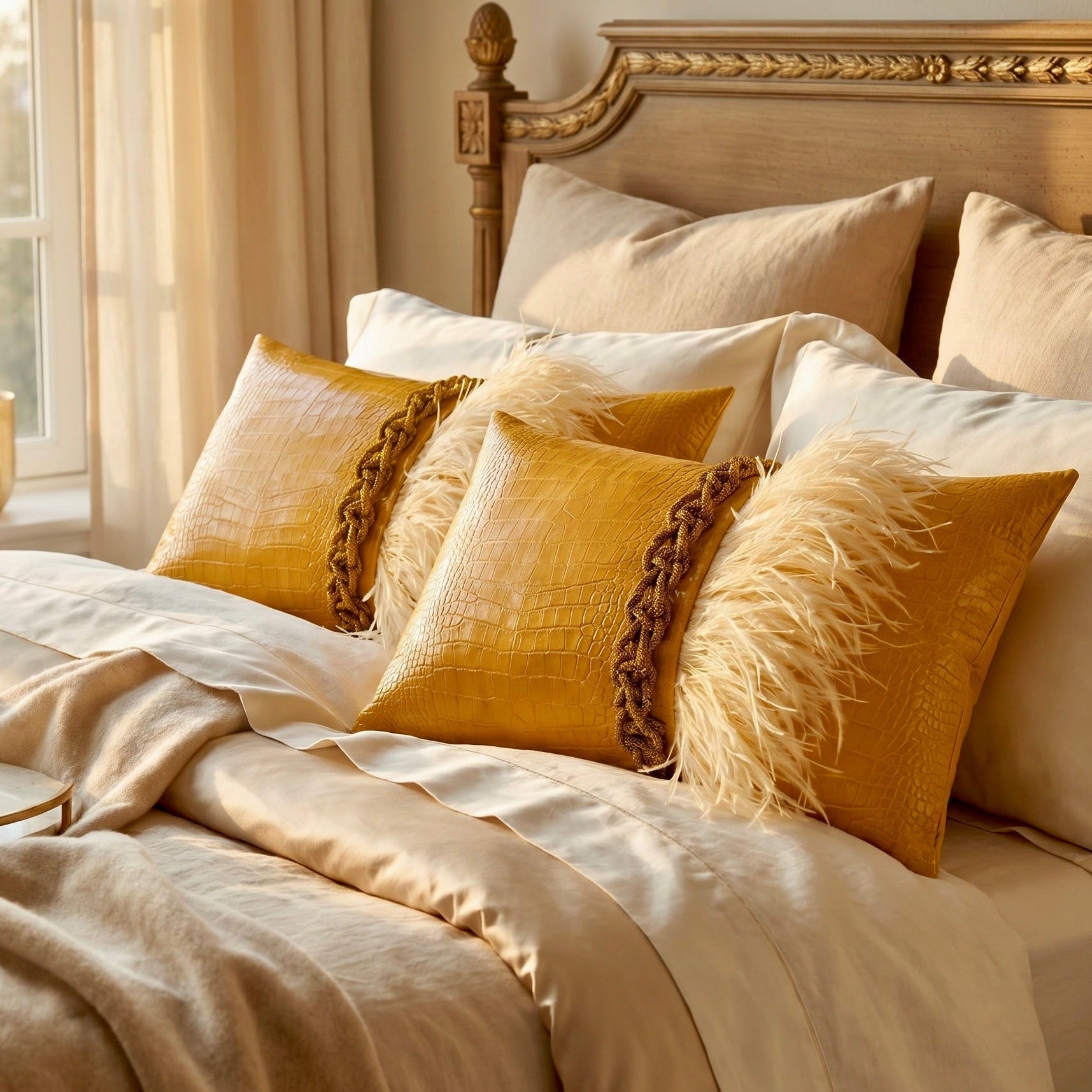 The Sanderé Handmade Plume Decorative Pillow