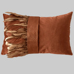 The Sanderé Handmade Embellished Croc Plume Decorative Pillow