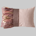 The Sanderé Handmade Embellished Croc Plume Decorative Pillow