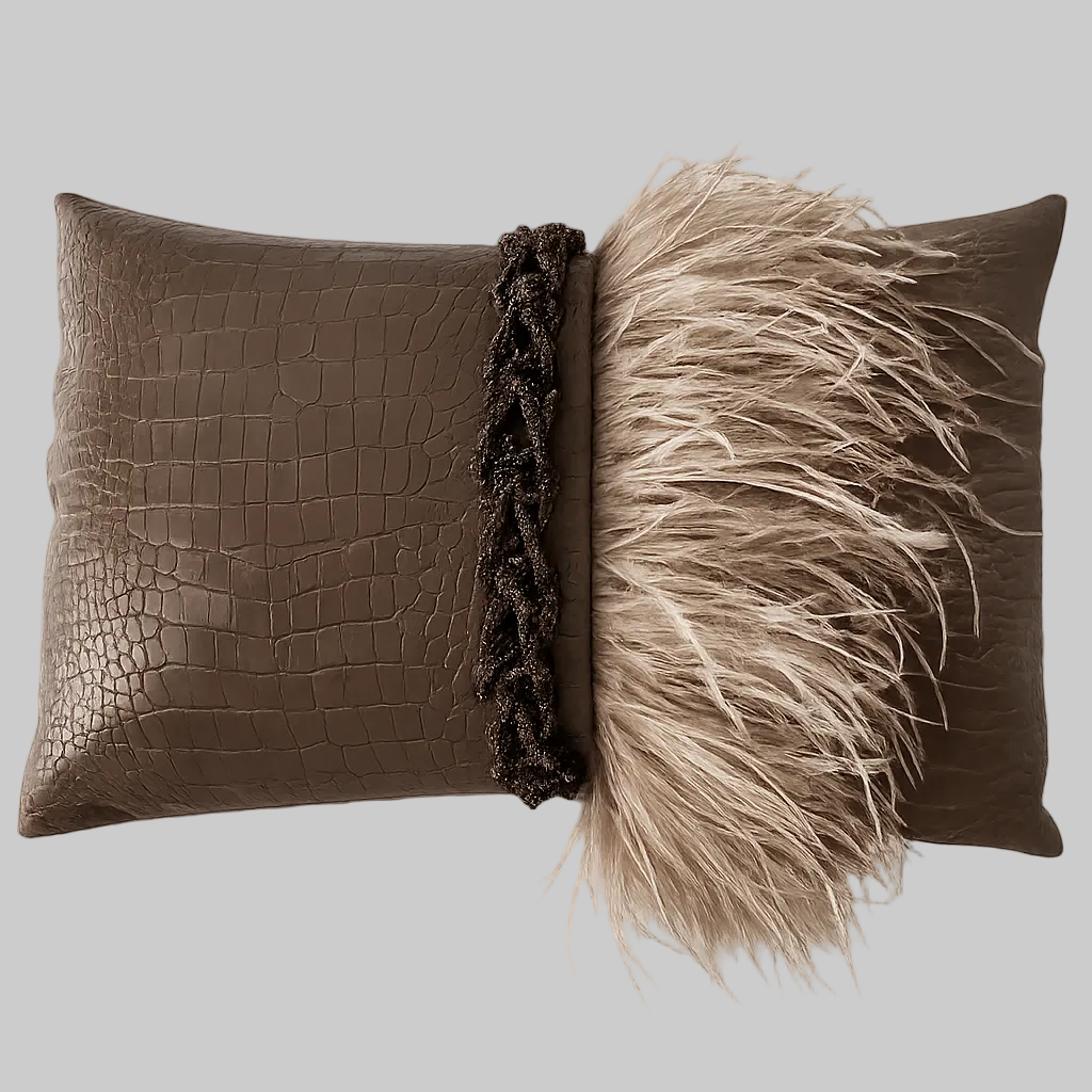The Sanderé Handmade Plume Decorative Pillow