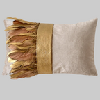 The Sanderé Handmade Embellished Croc Plume Decorative Pillow