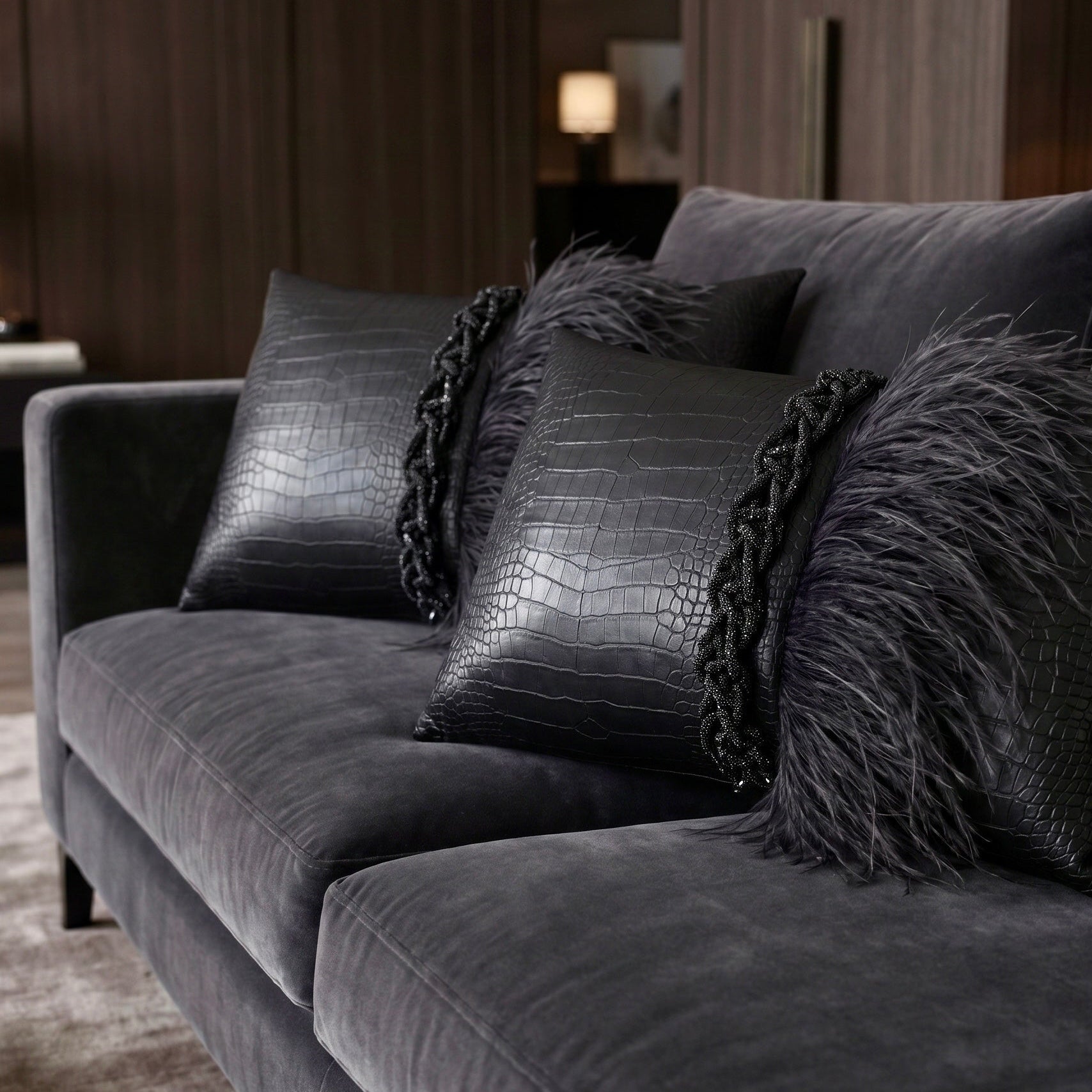 The Sanderé Handmade Plume Decorative Pillow