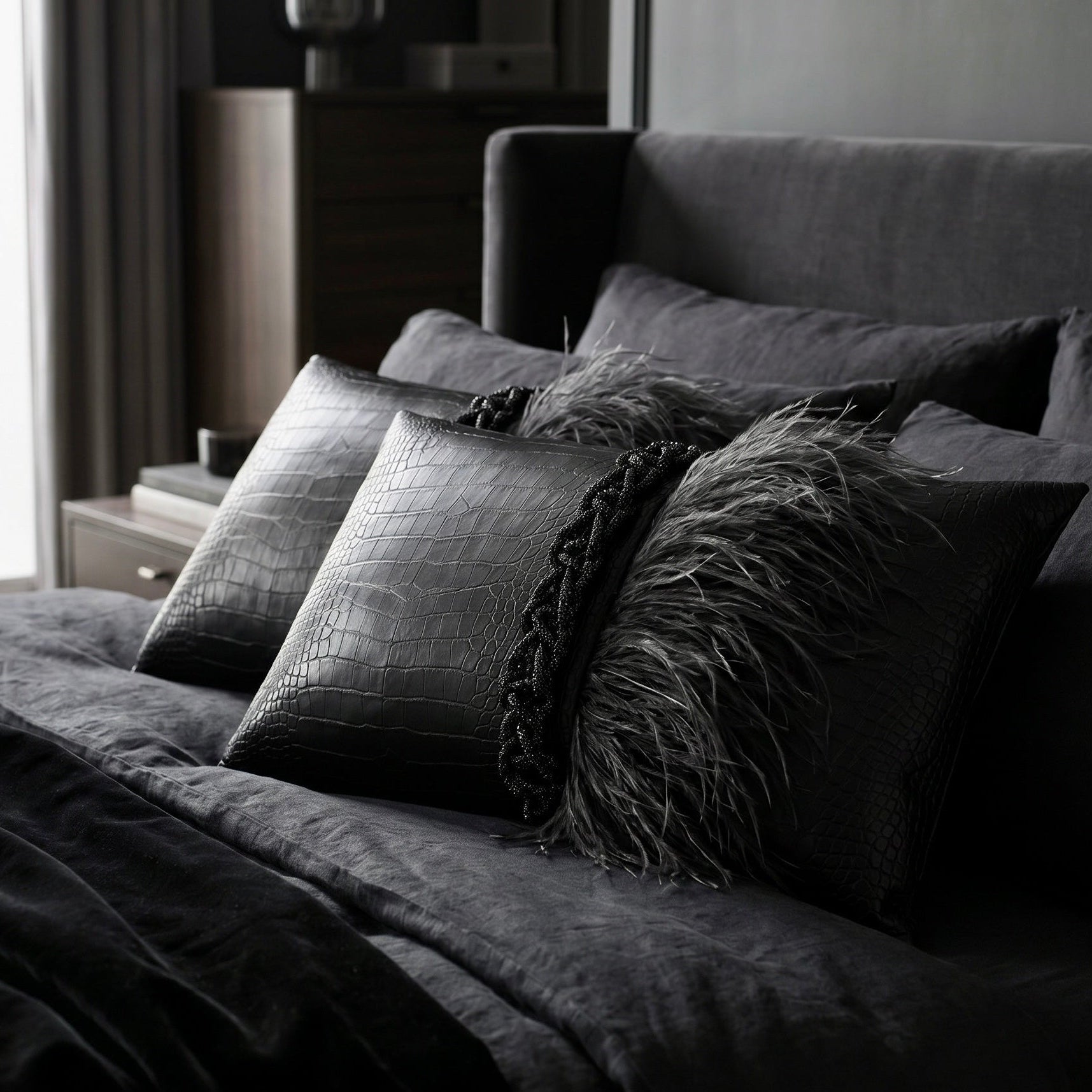The Sanderé Handmade Plume Decorative Pillow