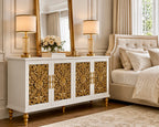 The Sanderé Imperial Bloom Cabinet | Hand-Finished Ornate Floral Accent Cabinet
