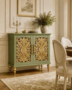 The Sanderé Maison Cabinet | Hand-Finished Hollow Carved Accent Cabinet
