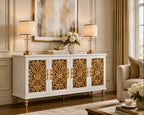 The Sanderé Imperial Bloom Cabinet | Hand-Finished Ornate Floral Accent Cabinet