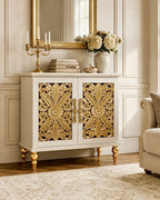The Sanderé Maison Cabinet | Hand-Finished Hollow Carved Accent Cabinet