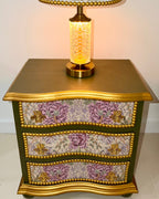 The Sanderé Honeywing Nightstand | Hand-Finished Three-Drawer Bedside Table