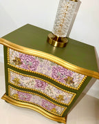 The Sanderé Honeywing Nightstand | Hand-Finished Three-Drawer Bedside Table