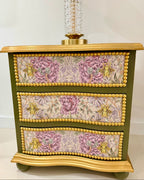 The Sanderé Honeywing Nightstand | Hand-Finished Three-Drawer Bedside Table