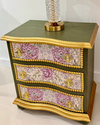 The Sanderé Honeywing Nightstand | Hand-Finished Three-Drawer Bedside Table