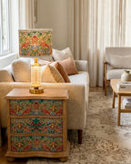 The Sanderé Garden Finch Nightstand | Hand-Finished Three-Drawer Bedside Table