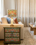 The Sanderé Garden Finch Nightstand | Hand-Finished Three-Drawer Bedside Table