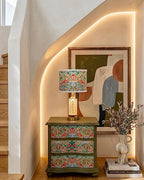 The Sanderé Garden Finch Nightstand | Hand-Finished Three-Drawer Bedside Table