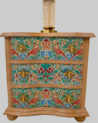 The Sanderé Garden Finch Nightstand | Hand-Finished Three-Drawer Bedside Table