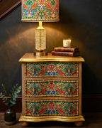 The Sanderé Gardenwing Nightstand | Hand-Finished Three-Drawer Bedside Table