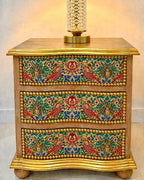 The Sanderé Gardenwing Nightstand | Hand-Finished Three-Drawer Bedside Table