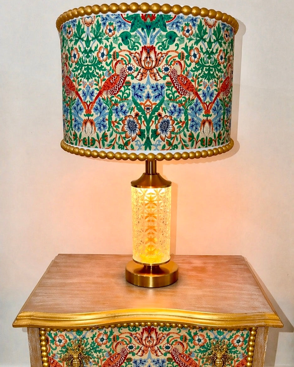The Sanderé Goldenwing Nightstand | Hand-Finished Three-Drawer Bedside Table