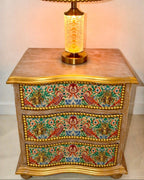 The Sanderé Gardenwing Nightstand | Hand-Finished Three-Drawer Bedside Table