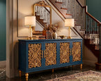 The Sanderé Imperial Bloom Cabinet | Hand-Finished Ornate Floral Accent Cabinet