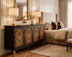The Sanderé Imperial Bloom Cabinet | Hand-Finished Ornate Floral Accent Cabinet