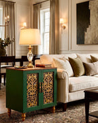 The Sanderé Elara Cabinet | Hand-Finished Carved Accent Cabinet