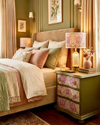 The Sanderé Vintage Bloom Nightstand | Hand-Finished Three-Drawer Bedside Table