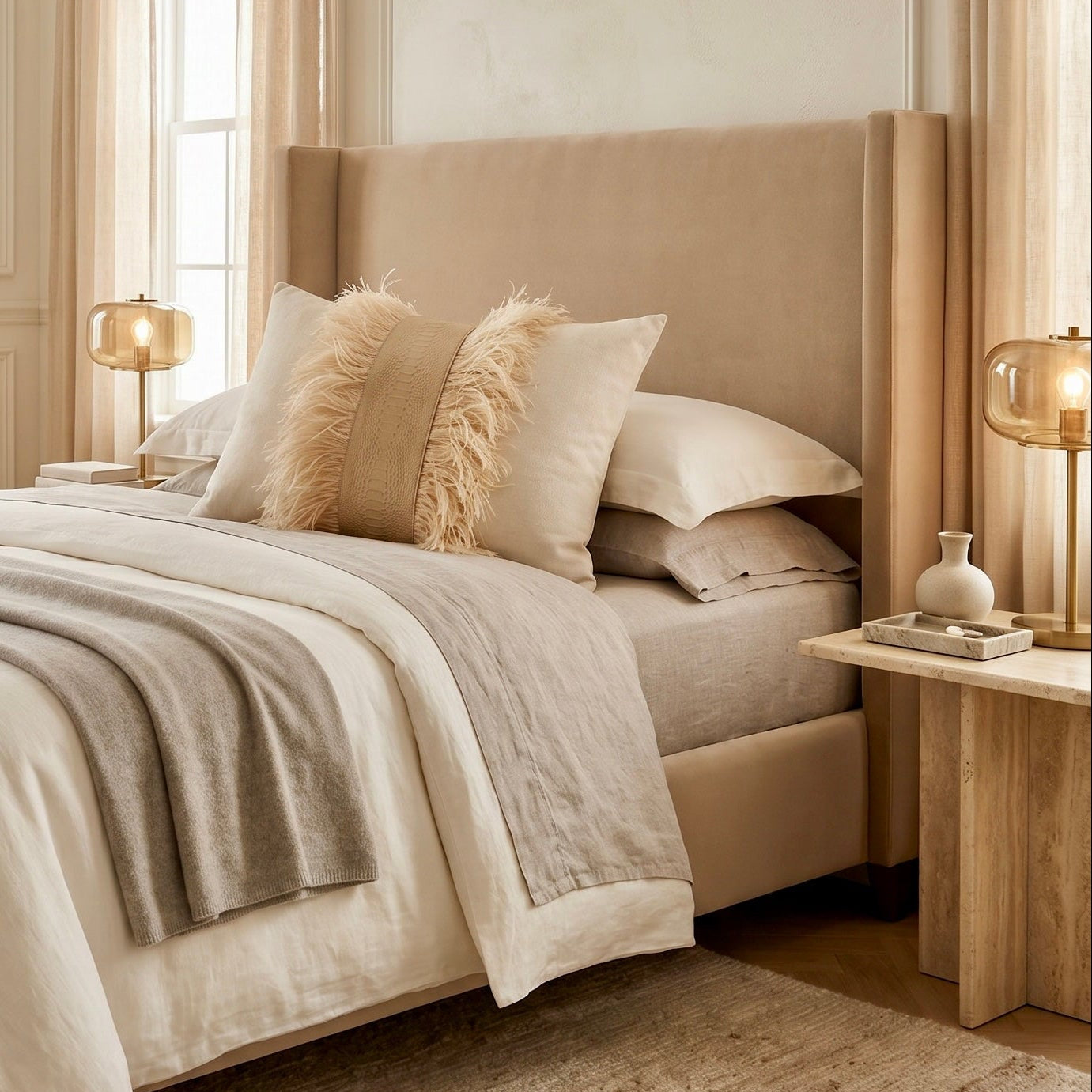 The Sanderé Handmade Atelier Plume Decorative Pillow