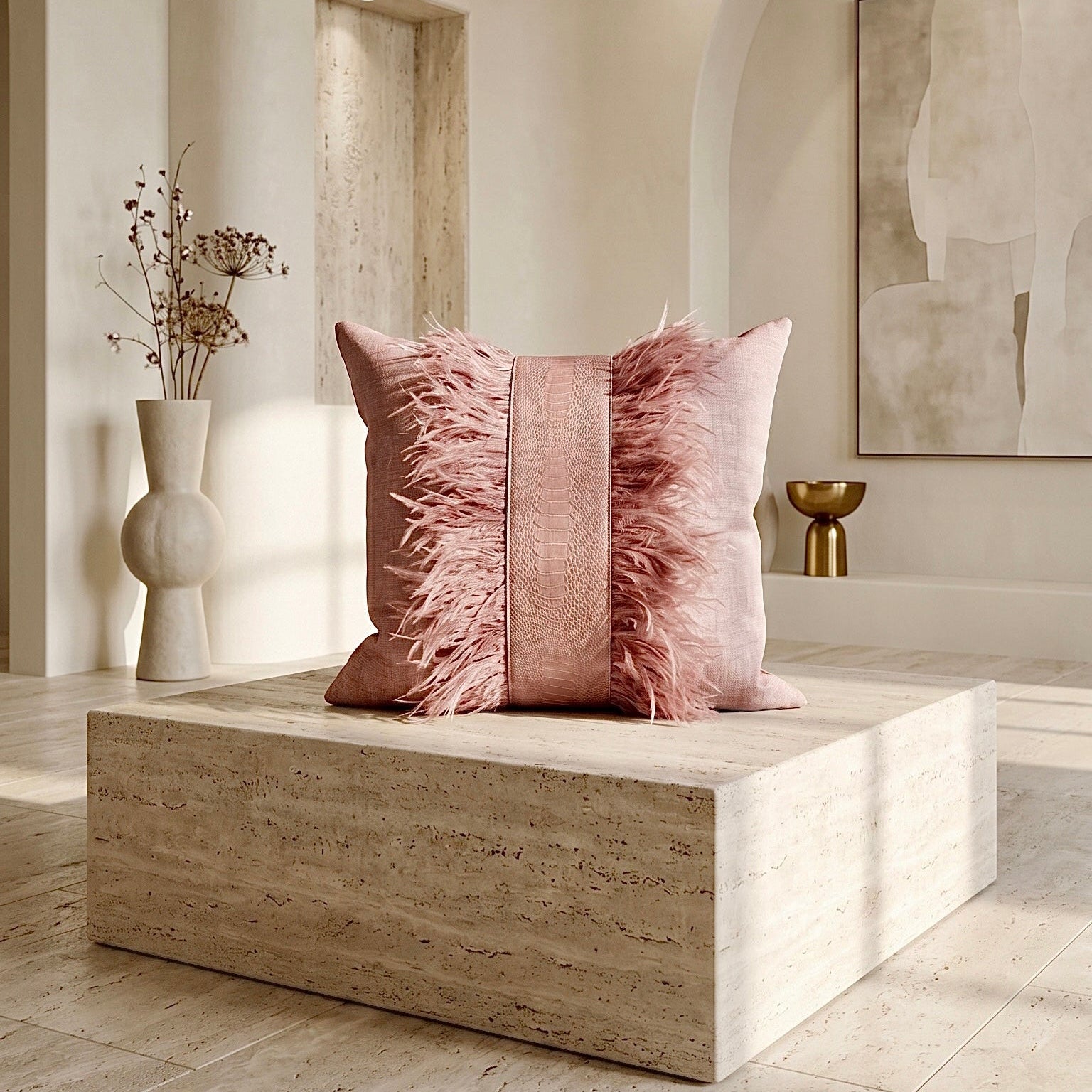 The Sanderé Handmade Atelier Plume Decorative Pillow