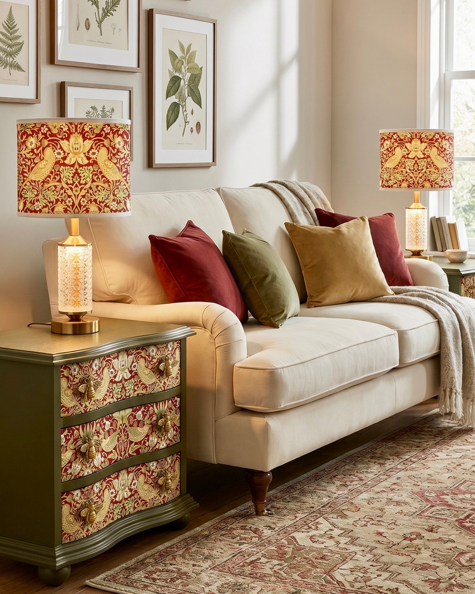 The Sanderé Valmont Nightstand | Hand-Finished Three-Drawer Bedside Table