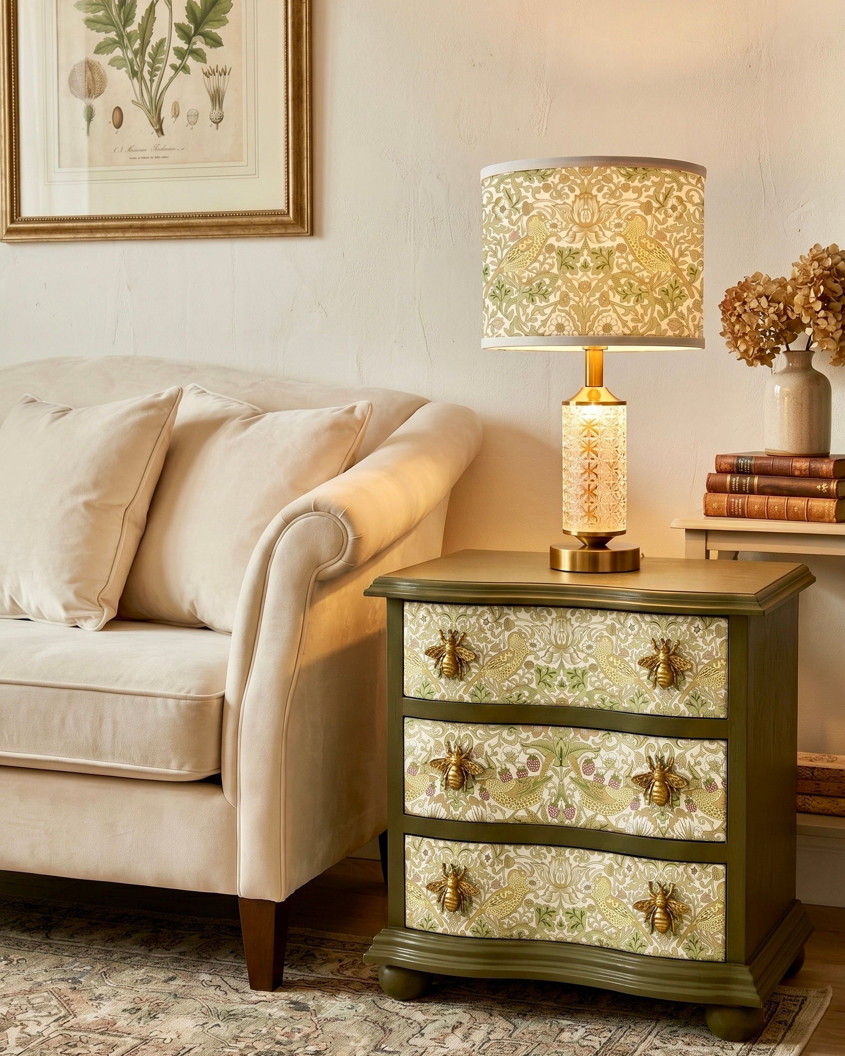 The Sanderé Edenlark Nightstand | Hand-Finished Three-Drawer Bedside Table