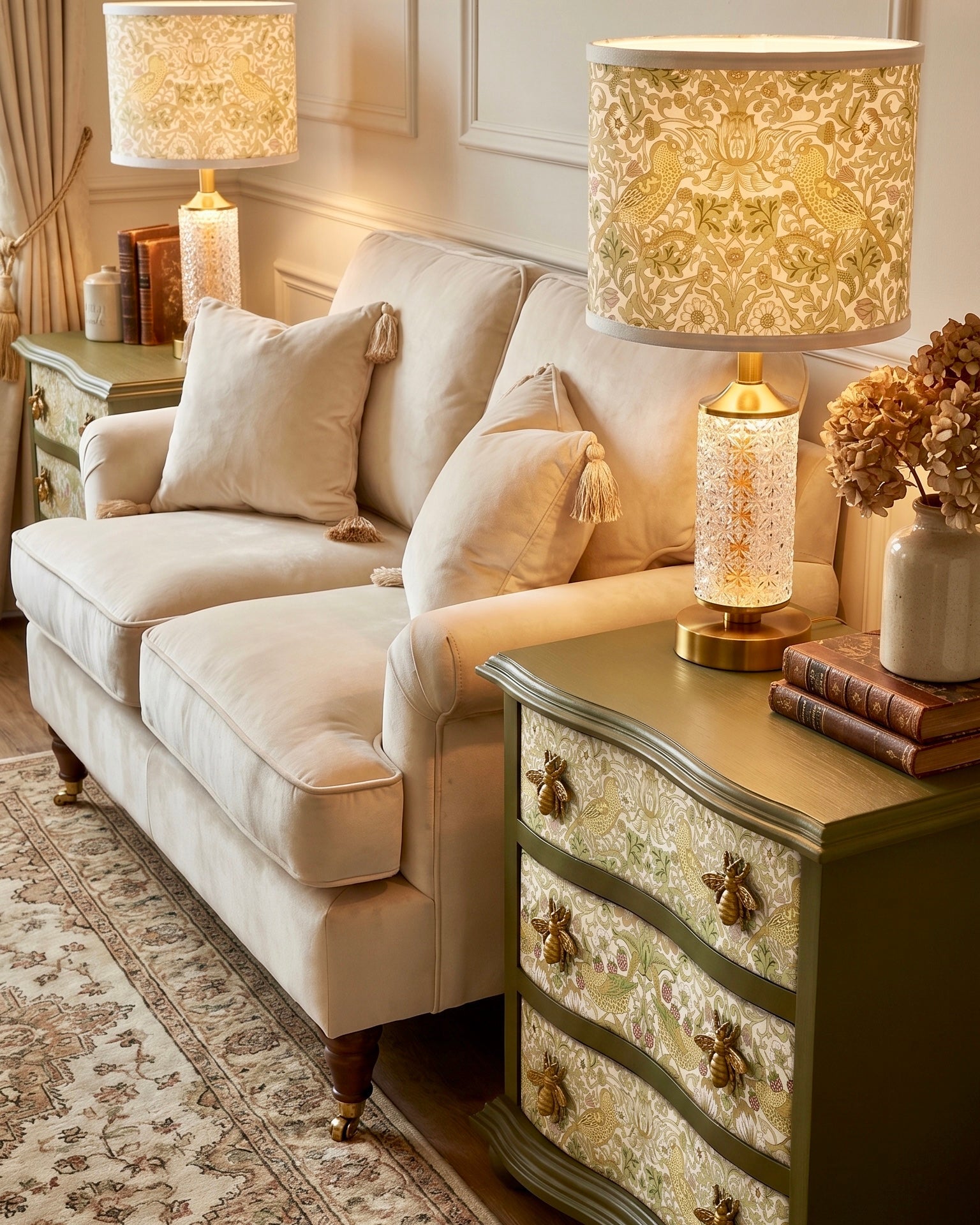 The Sanderé Edenlark Nightstand | Hand-Finished Three-Drawer Bedside Table