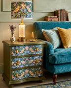 The Sanderé Wrenwood Nightstand | Hand-Finished Three-Drawer Bedside Table