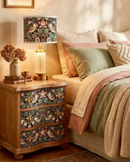 The Sanderé Gardenlark Nightstand | Hand-Finished Three-Drawer Bedside Table