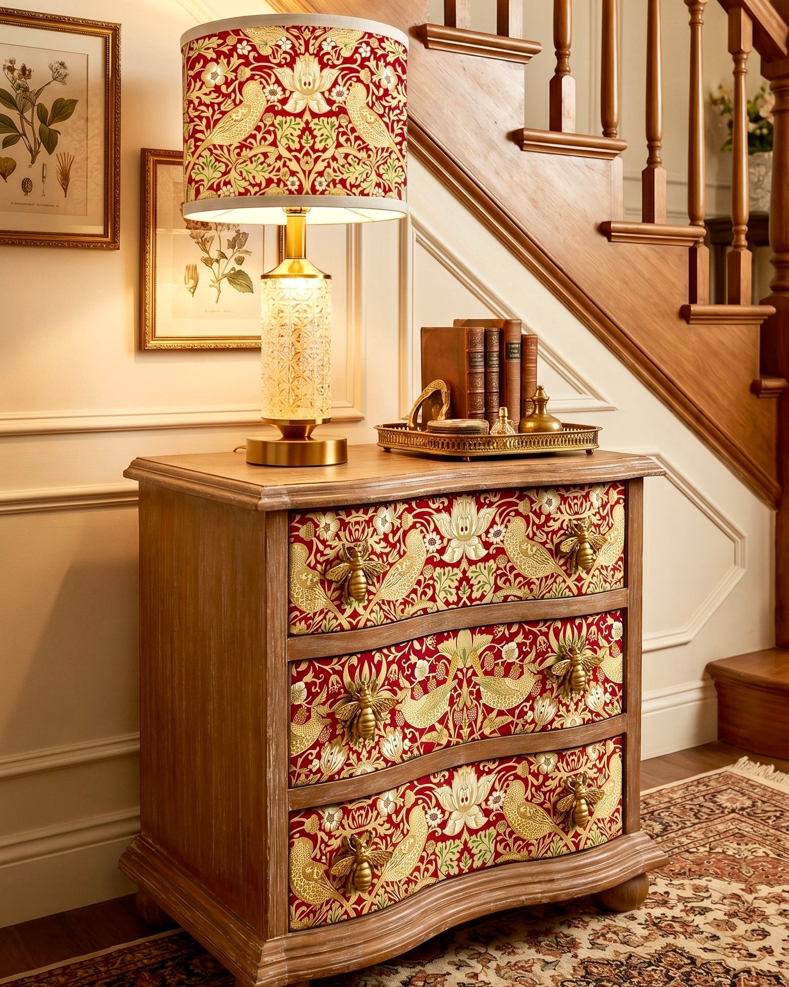 The Sanderé Valmont Nightstand | Hand-Finished Three-Drawer Bedside Table