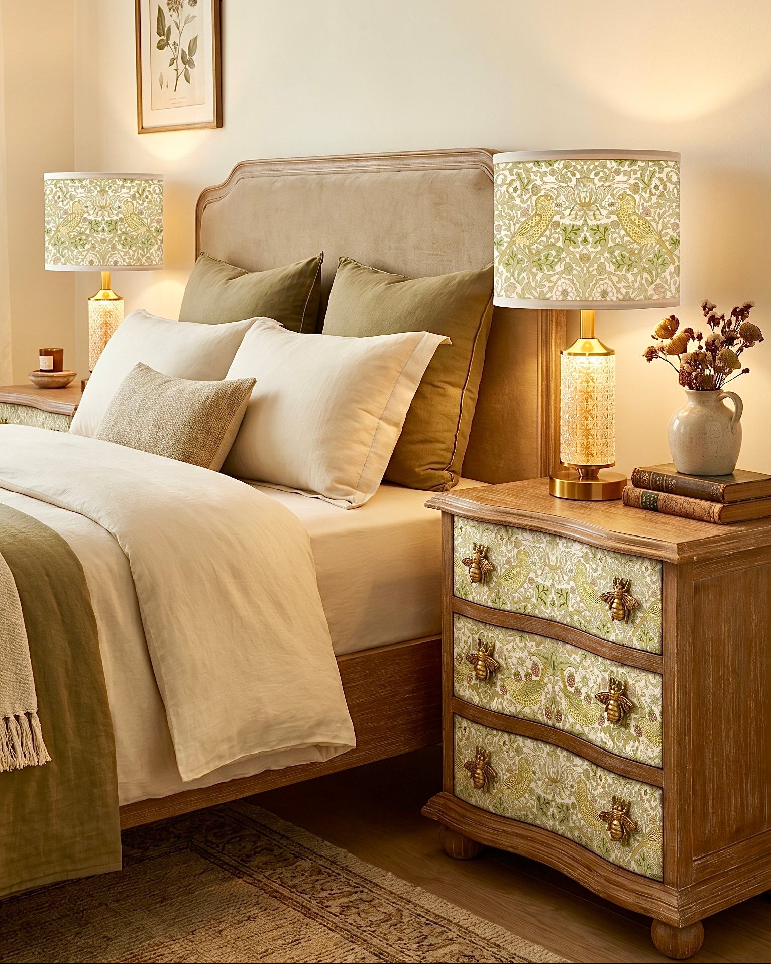 The Sanderé Edenlark Nightstand | Hand-Finished Three-Drawer Bedside Table