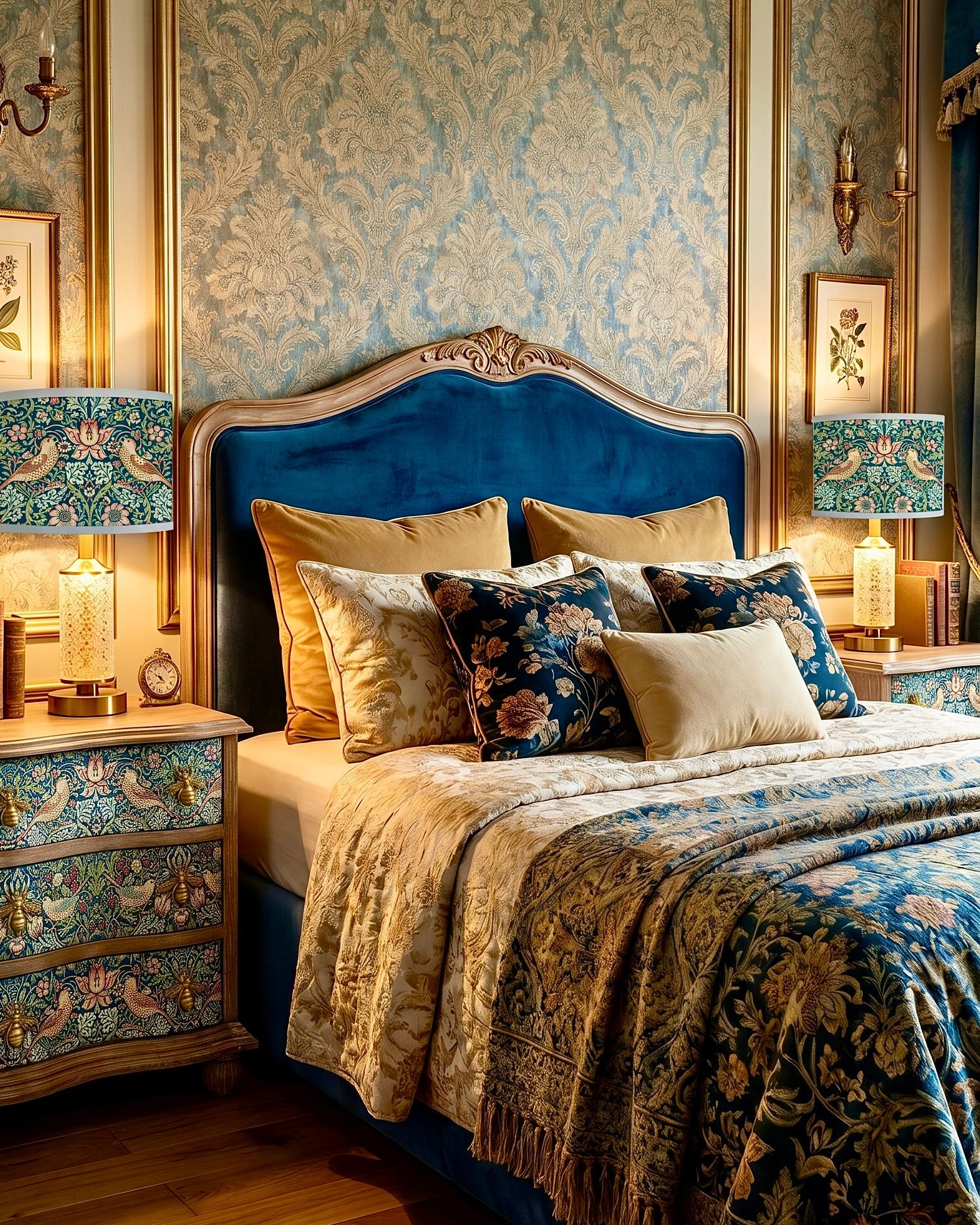 The Sanderé Vivienne Nightstand | Hand-Finished Three-Drawer Bedside Table