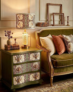 The Sanderé Honey Bloom Nightstand | Hand-Finished Three-Drawer Bedside Table